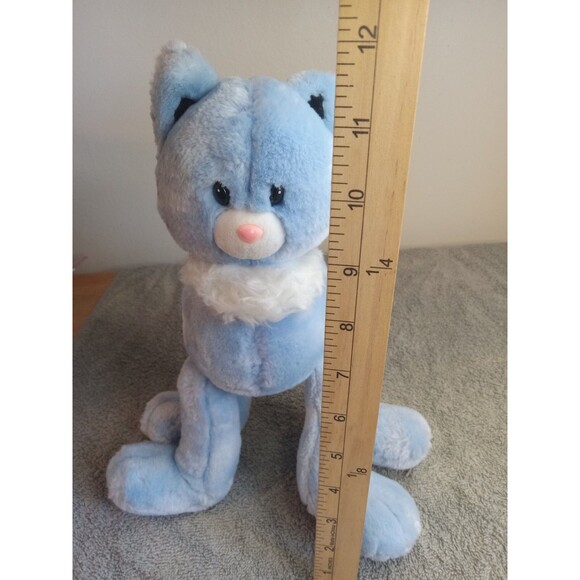 Vintage Animal Alley Plush Light Blue Black Tabby Cat Kitten 12” 2000 AT - Picture 5 of 5
